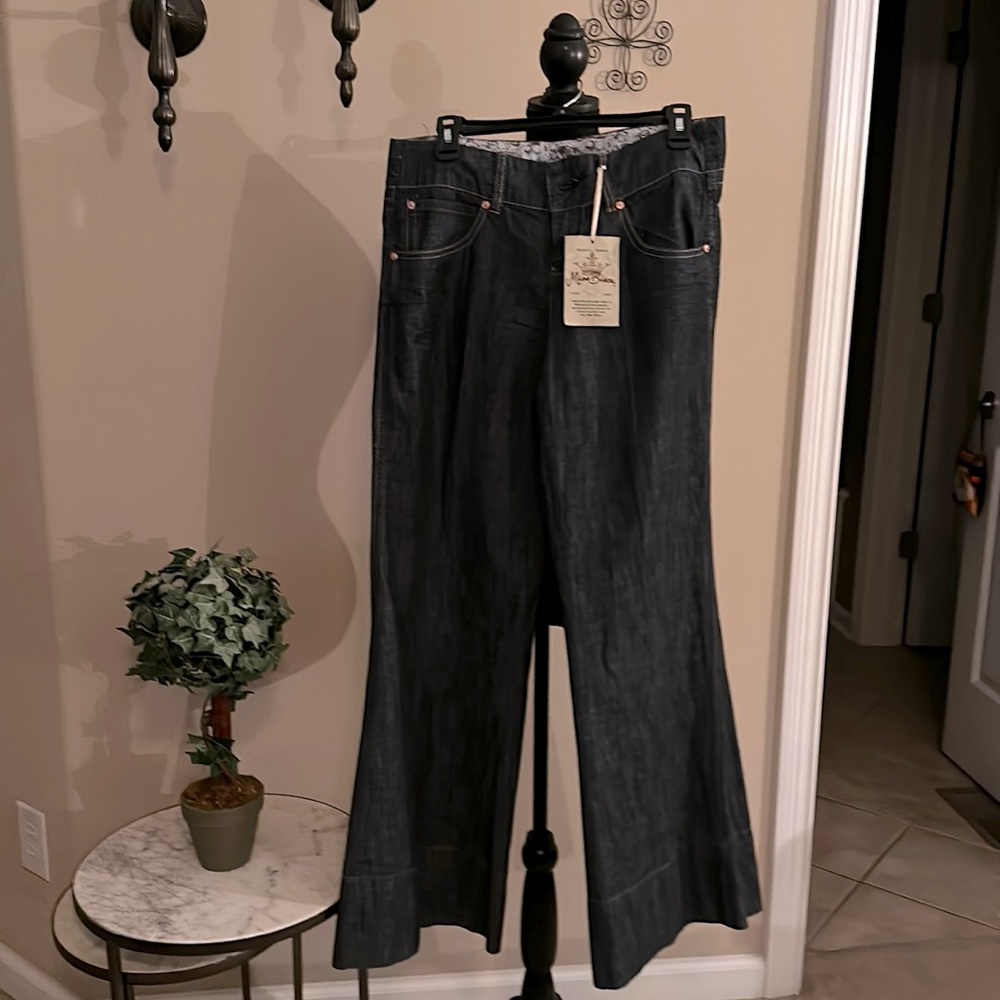 Brand New Never Worn With Tags Miss Bisou Blue Jeans size 30 inseam 33 .